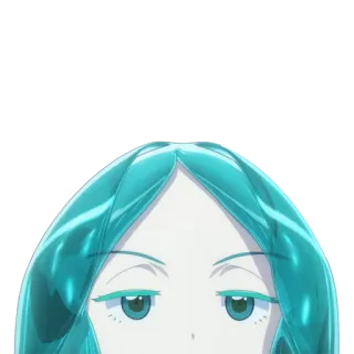 😶 Anime, Personaje, Mujer, Pelo verde, Chica telegram sticker