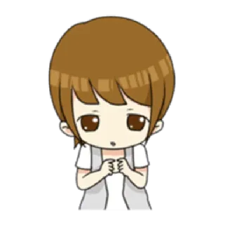 😌 Anime, Manga, Lucu, Kartun, Karakter, Gadis whatsapp sticker