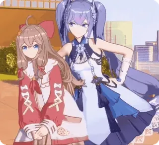 💞 Anime, Kreskówka, Przyjaźń, Słodkie, Postacie, Animowane telegram sticker