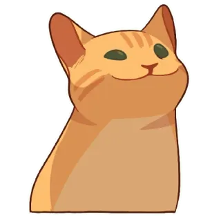 😶 кот, рыжий полосатый кот, животное, домашнее животное, мем telegram sticker