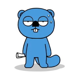 😅 cartoon, beaver, funny, animal, sticker telegram sticker