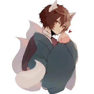 😊 Anime, Fuchs Ohren, Kemonomimi telegram sticker