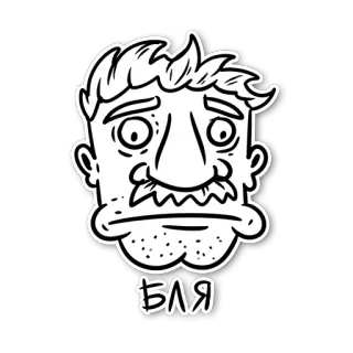 Moustache @stickersb2b telegram stickers