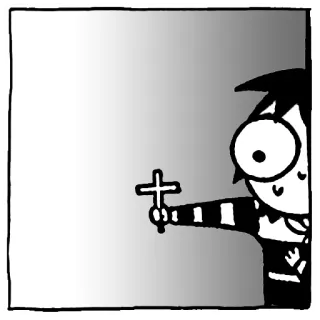 😨 Desenho animado, Símbolo religioso, Cruz, Humor, Ilustração, Arte whatsapp sticker
