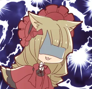 🤬 Anime, Niedlich, Katzenohren, Kawaii, Chibi, Cartoon telegram sticker
