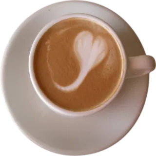 ☕️ кофе, латте-арт, сердце, напиток, кофеин telegram sticker
