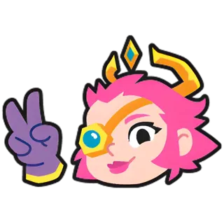 ✌️ sticker, character, cartoon, peace sign telegram sticker