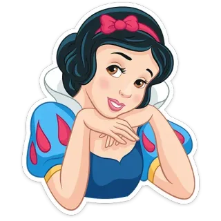 ☺️ Snow White Schneewittchen, Disney, Prinzessin, Zeichentrickfigur, Märchen telegram sticker