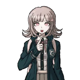 😮 Chiaki Nanami Danganronpa Animé, Jeu vidéo, Danganronpa, Chiaki Nanami, Personnage telegram sticker