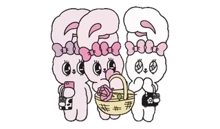 🌟 schattig, konijn, konijntje, kawaii, cartoon, sticker telegram sticker