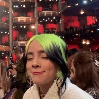 🕸 Billie Eilish 歌手, セレブ, ポップ, 緑髪, アーティスト telegram sticker
