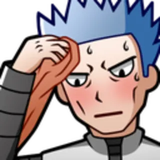 😳 sudore, nervoso, preoccupato, cartoni animati, espressione, emotivo, personaggio telegram sticker