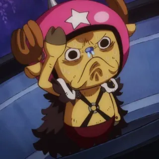 😰 Tony Tony Chopper One Piece Anime, Cartoon, Drôle, Renne, Docteur, Pirates au chapeau de paille, Chopper telegram sticker