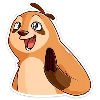 😳 sloth, animal, cartoon, cute, happy, friendly telegram sticker