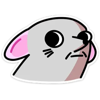 🤨 쥐, 동물, 귀여운, 만화, 스티커 telegram sticker