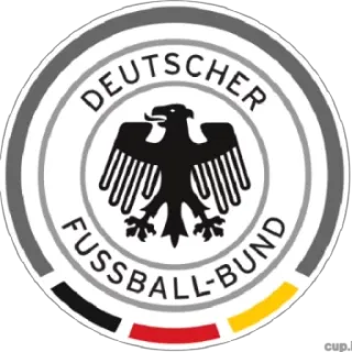 ⚽ DEUTSCHER
FUSSBALL-BUND sepak bola, Jerman, sepak bola, Asosiasi Sepak Bola Jerman, lambang, bendera telegram sticker