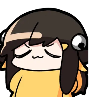 😌 anime, manga, cartoon, character, sleepy, kawaii telegram sticker