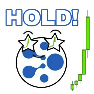 🤩 HOLD! hold, crypto, trading, borsa, investimenti, finanza whatsapp sticker