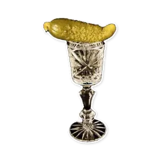 🗣 pickle, glass, food, drink, snack telegram sticker
