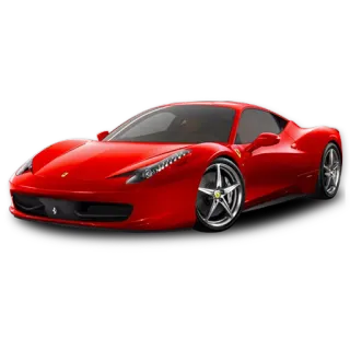 🚗 auto, rot, sportwagen, fahrzeug, ferrari telegram sticker