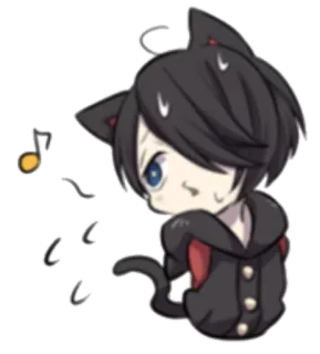 😳 Аниме, Котомальчик, Мультфильм, Персонаж, Милый, Каваий, Манга whatsapp sticker