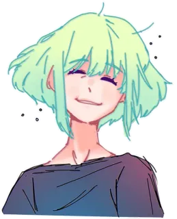 😌 anime, character, cartoon, cute, girl telegram sticker