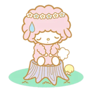 😪 Piano Пианино, Sanrio, милый, овца, каваий whatsapp sticker
