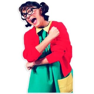 😢 La Chilindrina El Chavo del Ocho Chilindrina, engraçado, mexicano, programa de tv, comédia whatsapp sticker