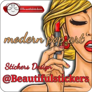 🖌 modern pop art
Stickers Design
@Beautifulstickers pop art, sticker design, woman, lipstick, makeup telegram sticker
