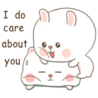 Puffy Bear and Rabbit PUDEL telegram stickers