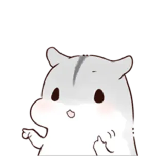 😮 animal, hamster, mignon, doigt d'honneur, offensant whatsapp sticker