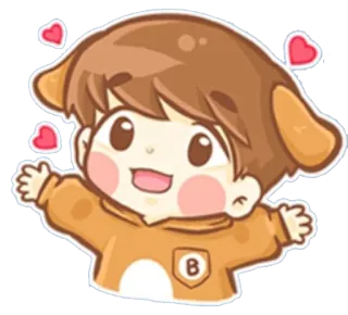 😍 การ์ตูน, คาวาอิ, น่ารัก, อนิเมะ, ความรัก, หัวใจ telegram sticker
