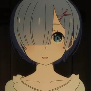 ✨ Rem Re:Zero anime, girl, cute, Rem, Re:Zero, maid, blue hair, character telegram sticker