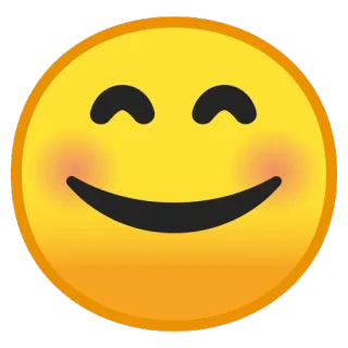 😊 emoji, senang, senyum, imut, kuning telegram sticker