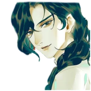 👀 person, illustration, art, anime, character, portrait, man, drawing telegram sticker