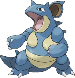🔵 Nidoqueen Pokémon pokemon, nidoqueen, monstre, bleu, jeu vidéo, créature telegram sticker