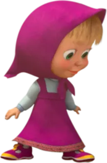 🙂 Masha Masha and the Bear Kartun, Karakter, Gadis, Masha dan Beruang, Lucu, Animasi telegram sticker