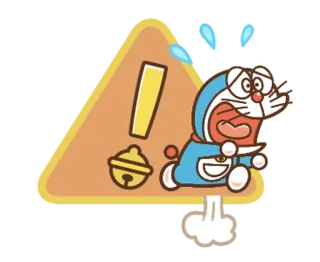 🔵 Doraemon doraemon, anime, cartoni animati, allerta, avviso whatsapp sticker