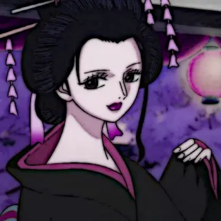 📜 Nico Robin One Piece 动漫, 海贼王, 妮可·罗宾, 老婆, 女人, 连衣裙 telegram sticker