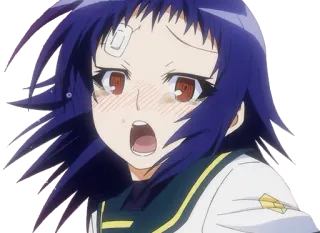 😢 Anime, Chica, Sorprendida, Uniforme escolar, Dibujos animados, Personaje telegram sticker