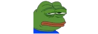 😢 Pepe the Frog Pepe, frog, meme, sad, internet telegram sticker