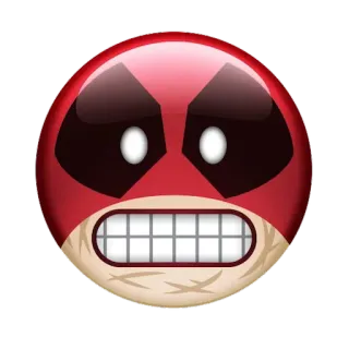 😬 emoji, angry, red, expression, cartoon, facial expression telegram sticker