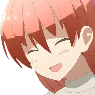 🥰 anime, cô gái, nụ cười, dễ thương, hạnh phúc telegram sticker