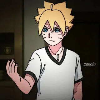 🧐 Boruto Uzumaki Boruto อนิเมะ, การ์ตูน, โบรุโตะ, อุซึมากิ, วัยรุ่น, ผมบลอนด์, จริงจัง telegram sticker