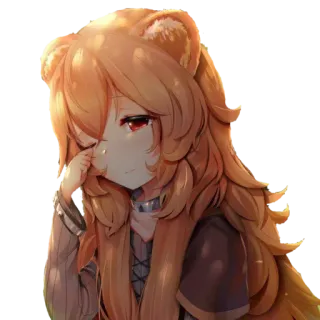 😴 Raphtalia Rising of the Shield Hero anime, fantasy, Raphtalia, carino, tanuki telegram sticker