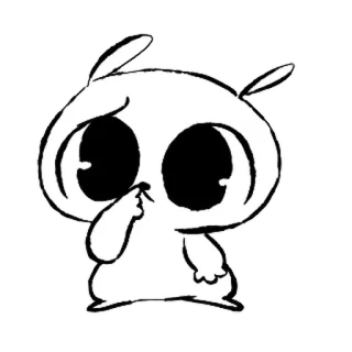 💞 lindo, dibujos animados, animal, personaje, pegatina whatsapp sticker