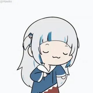 😏 @Hawks Anime, Niedlich, VTuber, Gawr Gura, Cartoon whatsapp sticker