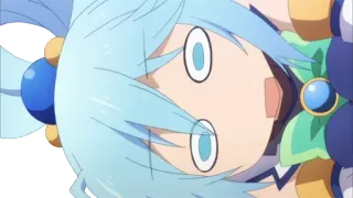 😰 Aqua Konosuba Anime, Konosuba, Aqua, Karakter, Lucu, Imut telegram sticker