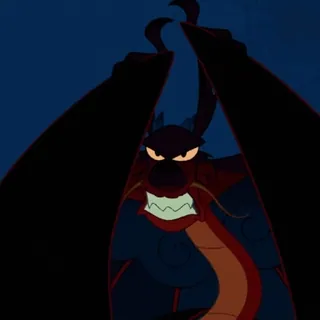 👺 Mushu Mulan Mushu, Mulan, dragon, cartoon, disney, animated whatsapp sticker