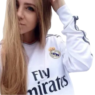 🤍 Fly Emirates fútbol, deportes, camiseta, Real Madrid, fútbol whatsapp sticker